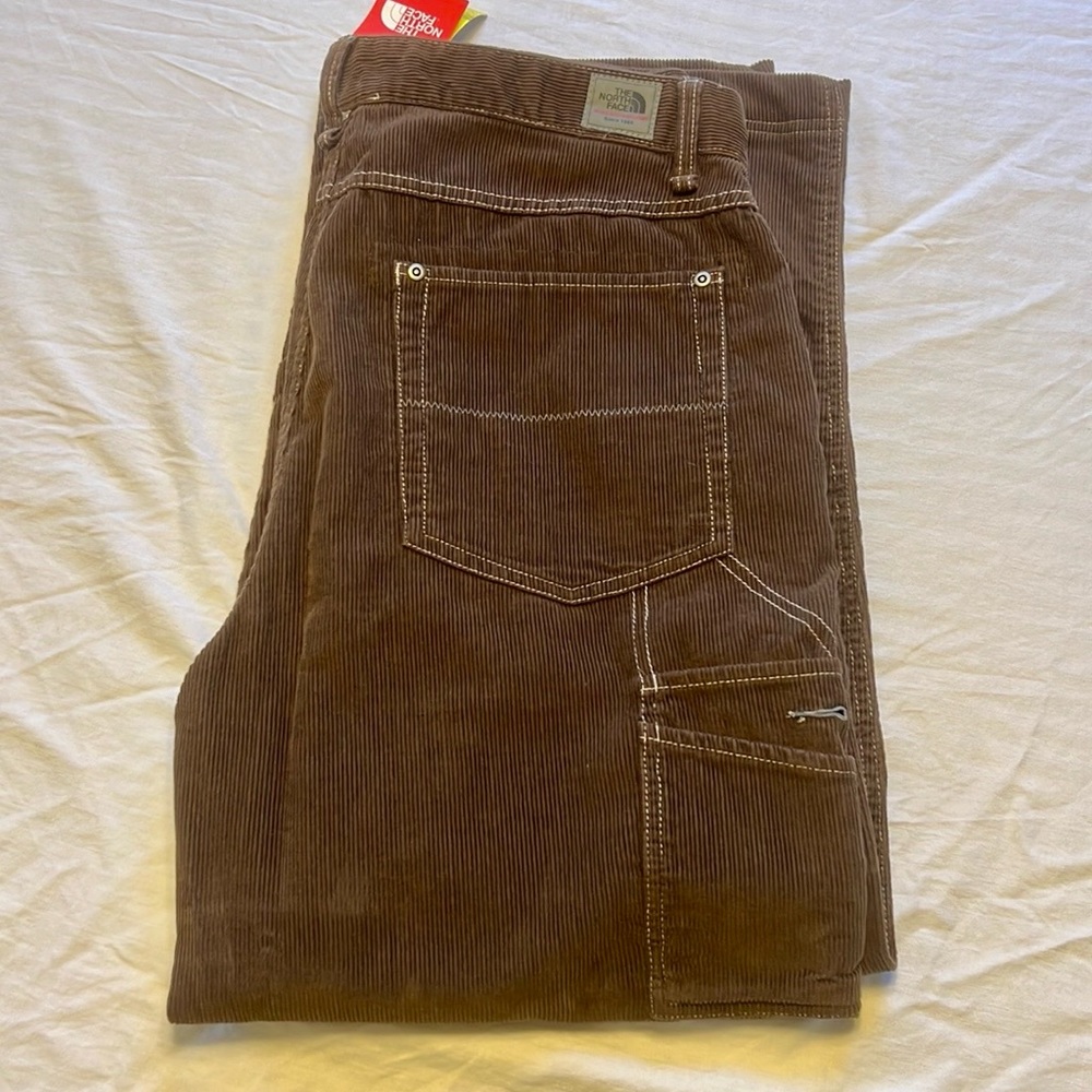 NEW North Face 36 x 32 Dark Brown Chocolate Corduroy Pants A5 Series.